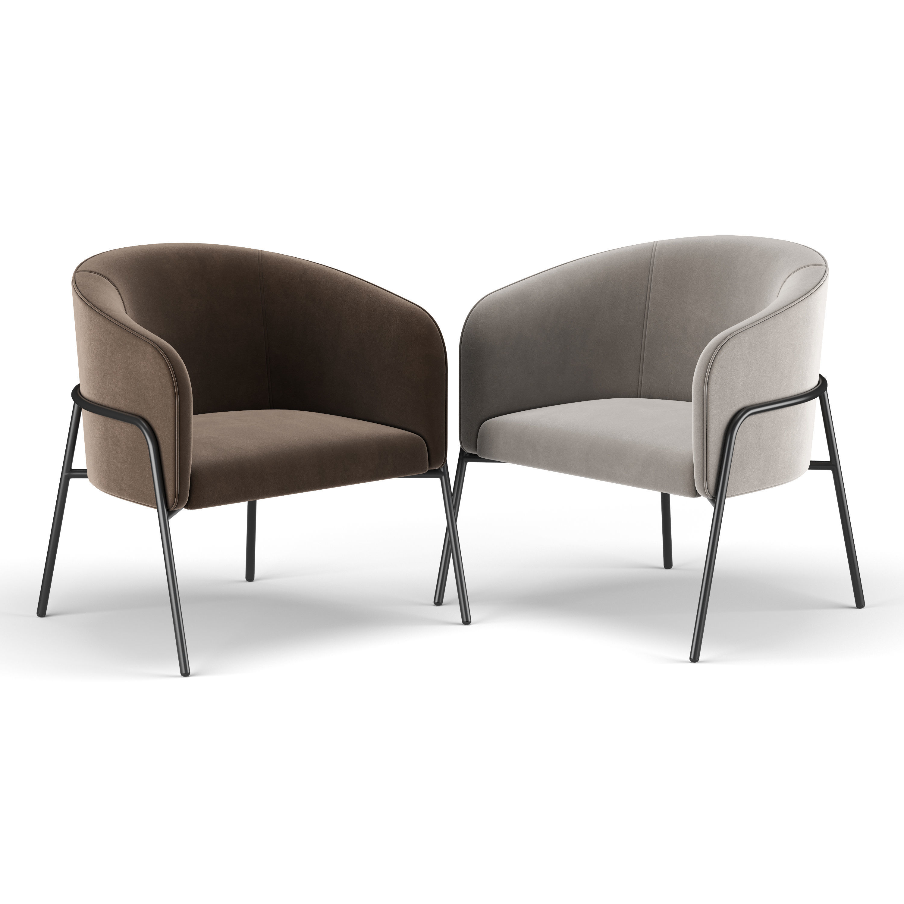 Miami 1 Seater Copper Chair 3D model_4