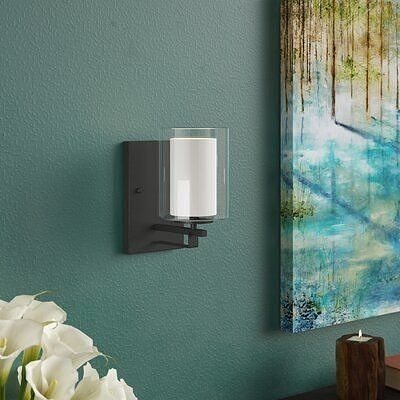 Alsip Light Rustic Bronze Armed Sconce 3D model
