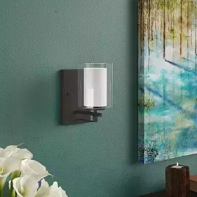 Alsip Light Rustic Bronze Armed Sconce 3D model
