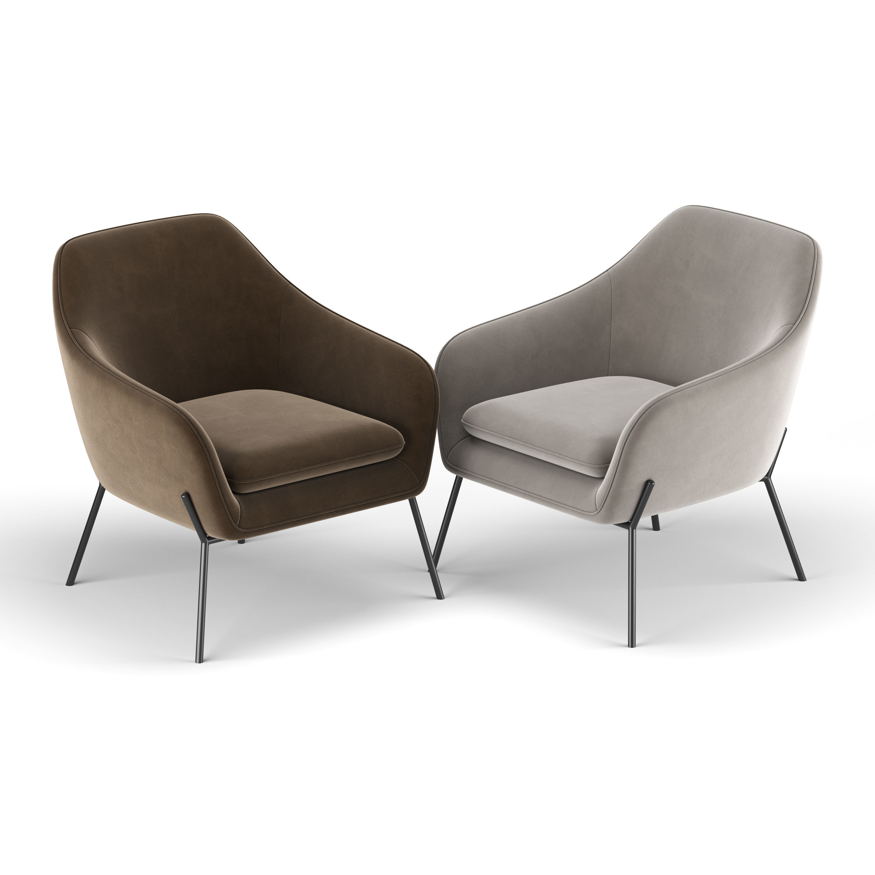 Trim Armchair 3D model_4