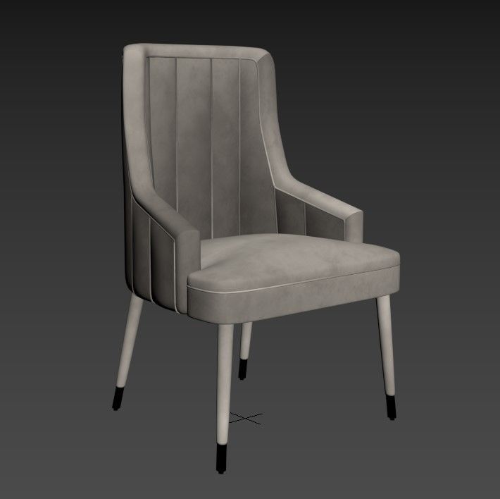 Set Of 4 1stdibs Dining Room Chairs 3D model_5