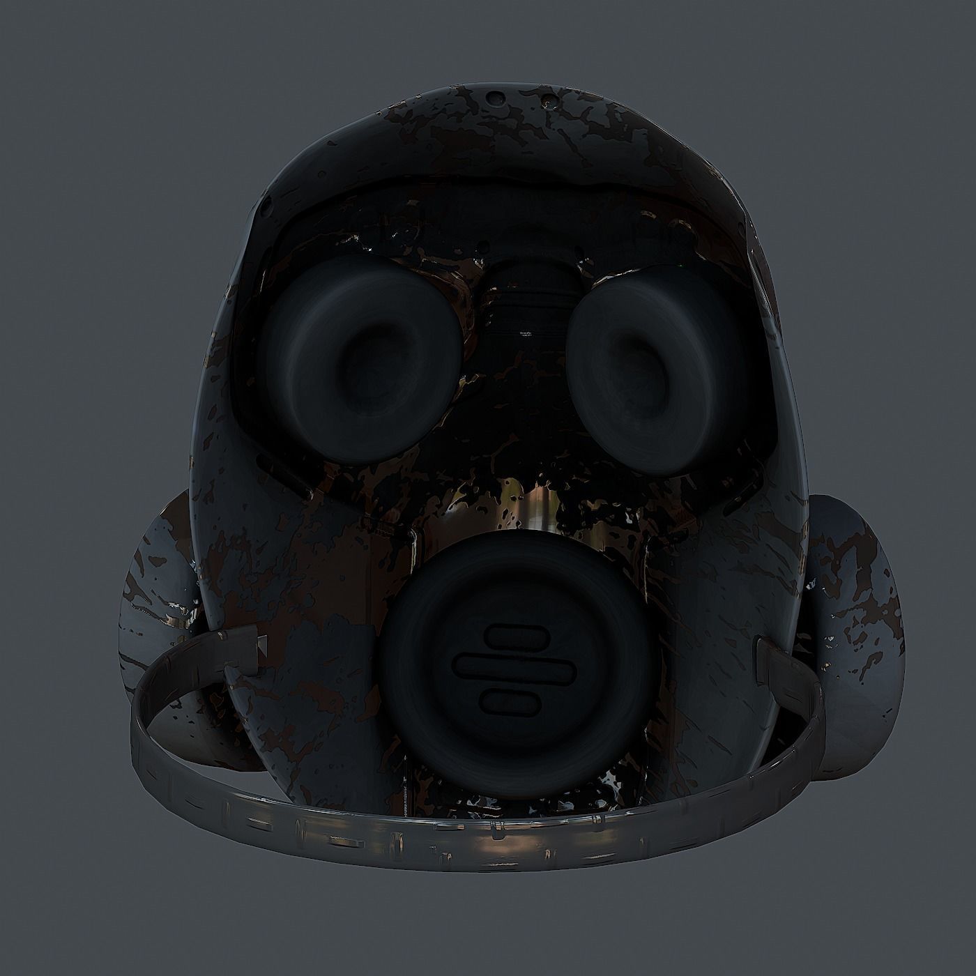 Gas mask helmet 3d model scifi  Low-poly 3D model_4