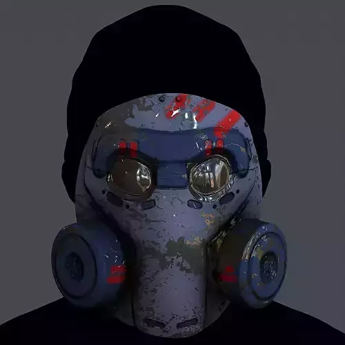 Gas mask helmet 3d model scifi Low-poly 3D model Gas mask helmet 3d model scifi Low-poly 3D model