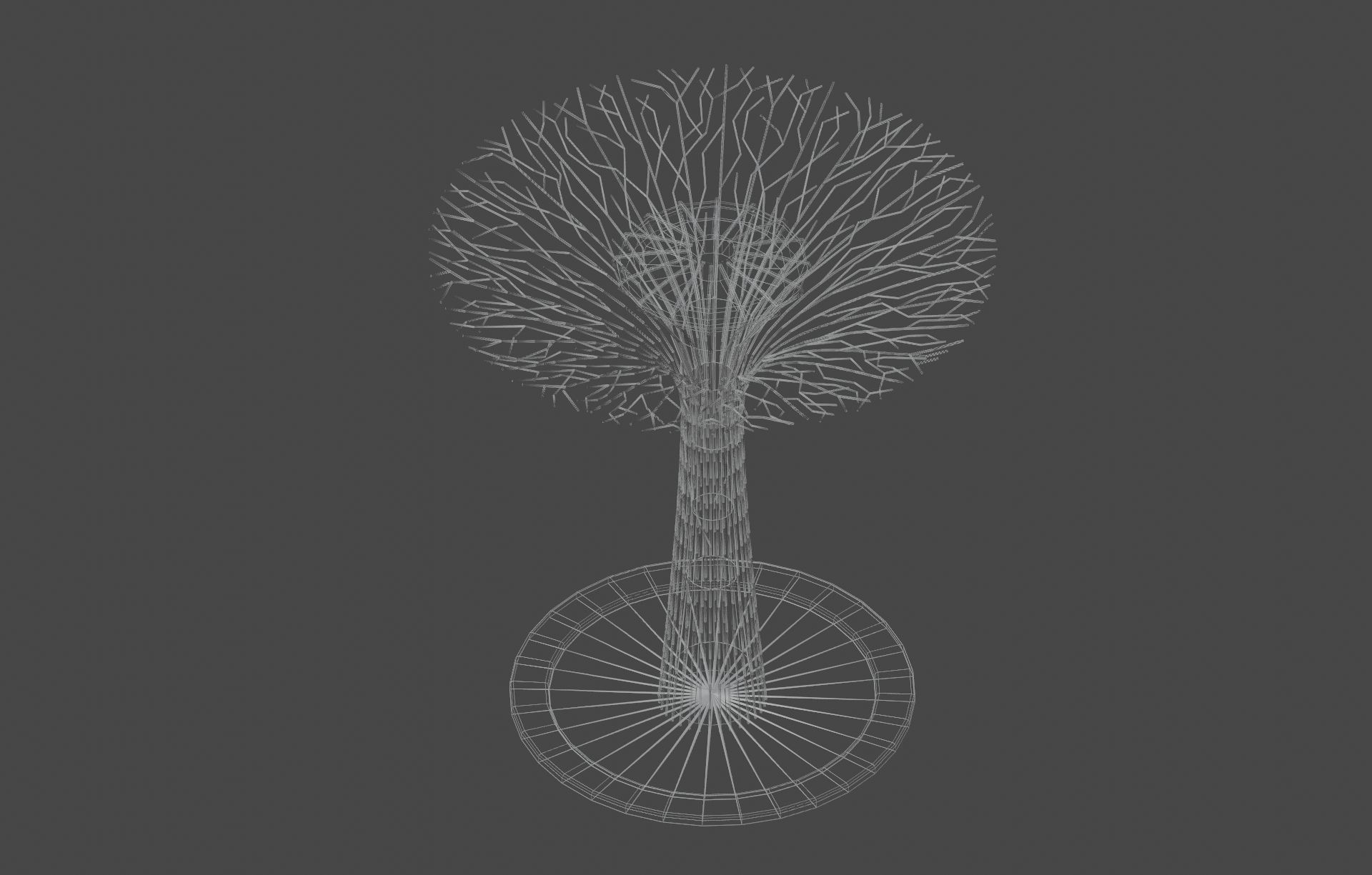 Gardens by the Bay Singapore supertrees Low-poly 3D model_13