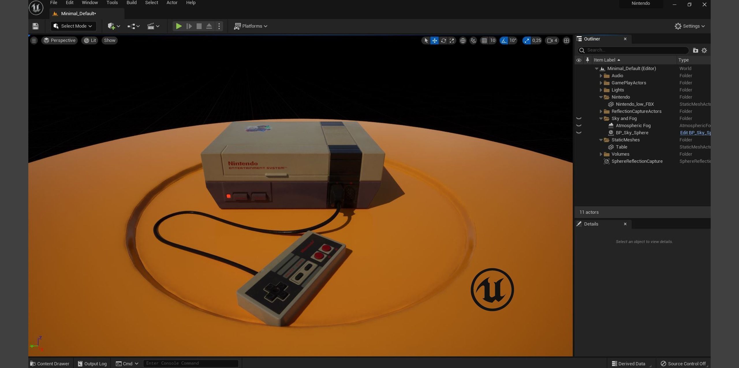 Nintendo classic game console Low-poly 3D model_7