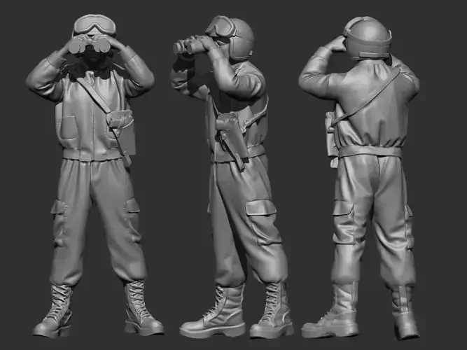 USA tank crew ww2 3D print model