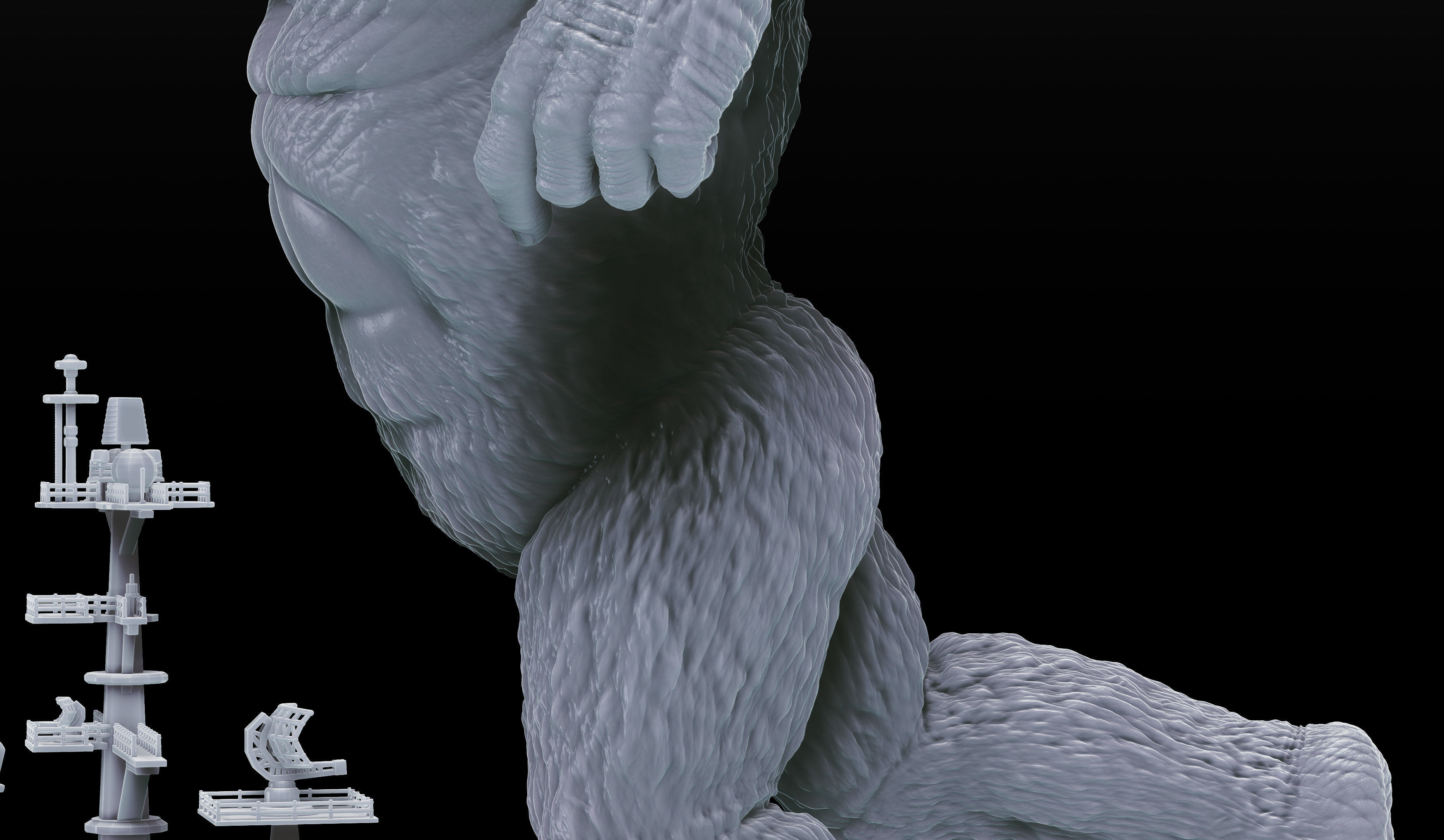 Godzilla vs Kong Diorama Monsterverse 3D print model_13
