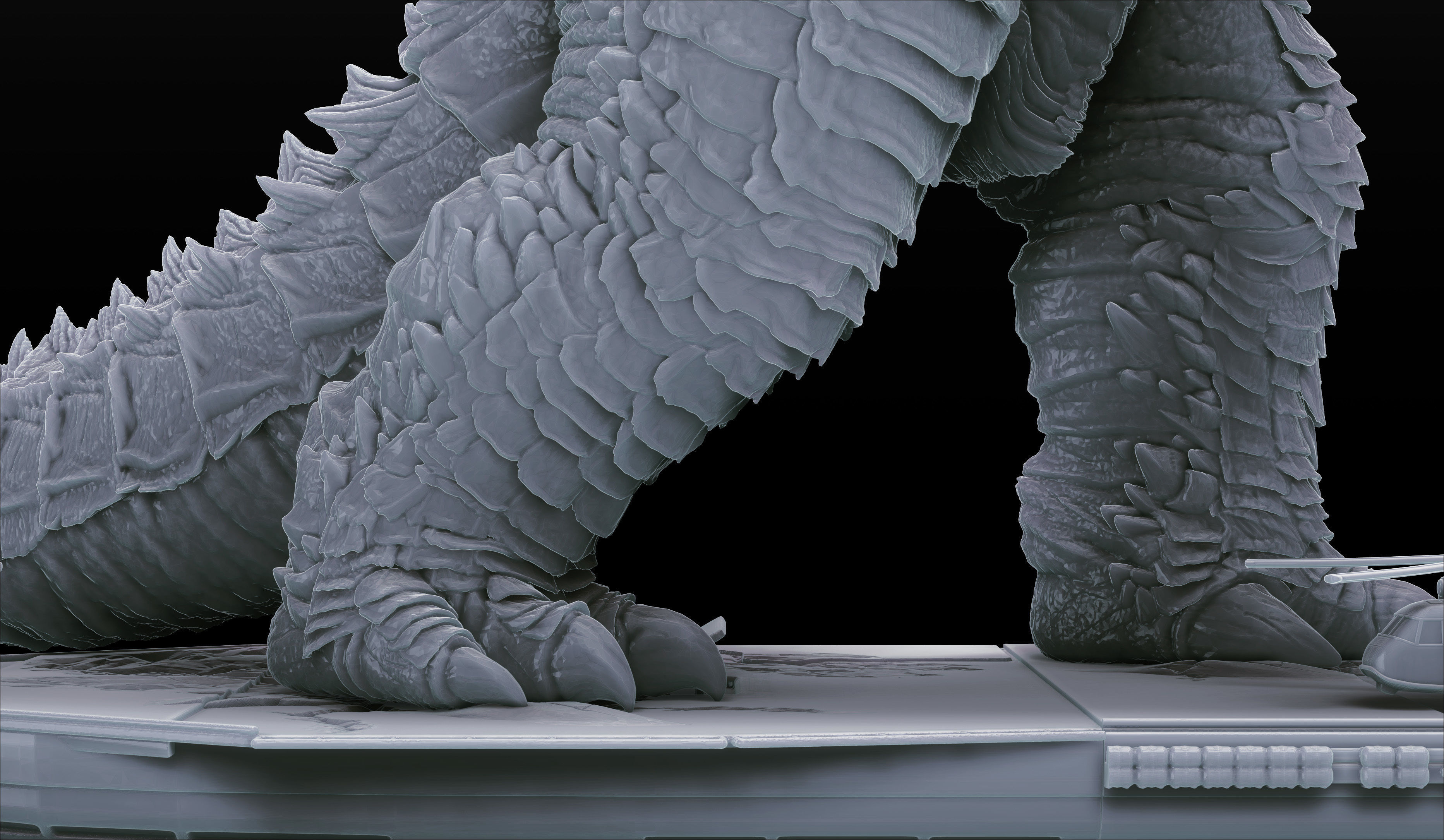 Godzilla vs Kong Diorama Monsterverse 3D print model_11