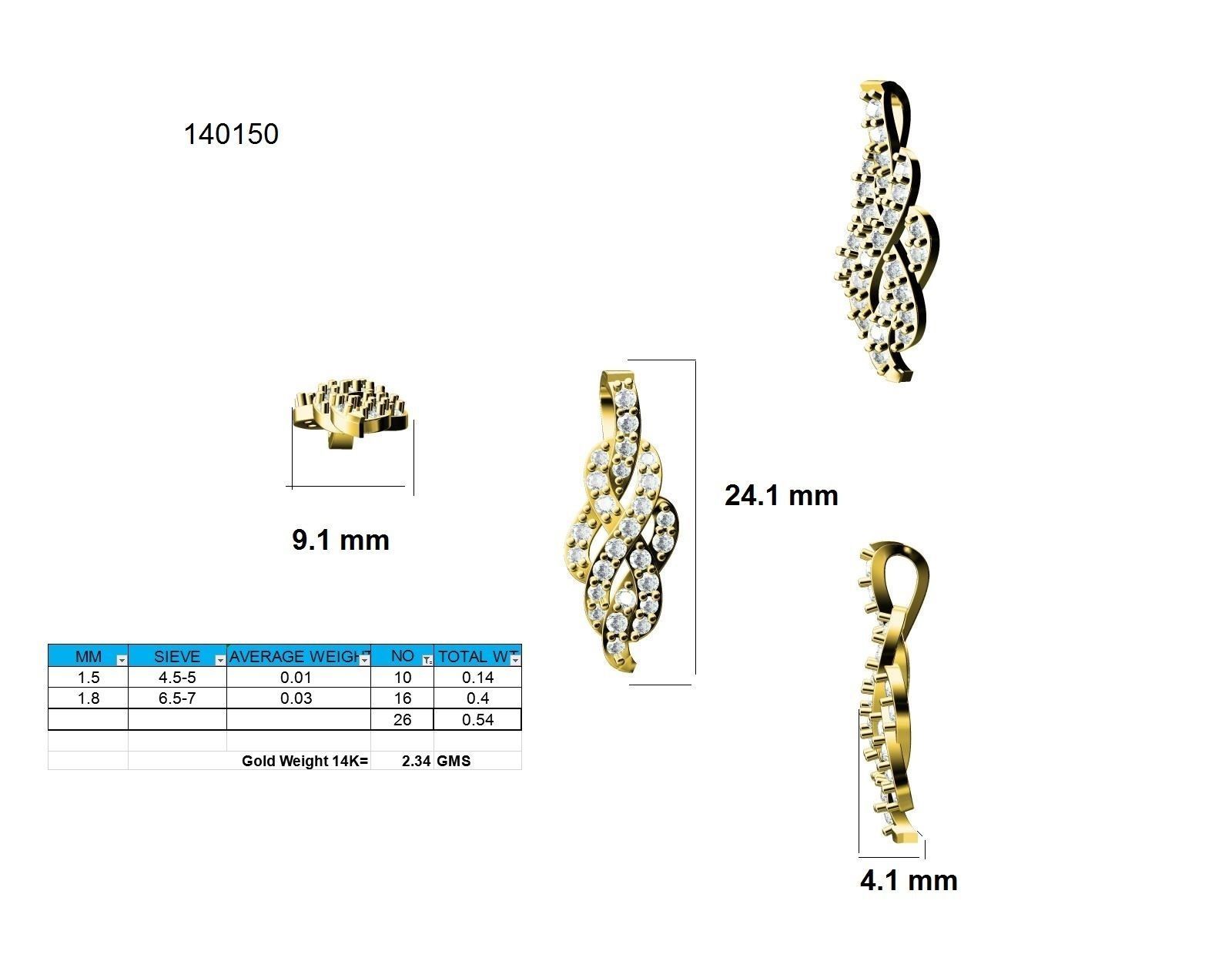 Women pendant 3dm stl render detail 3D print model_9