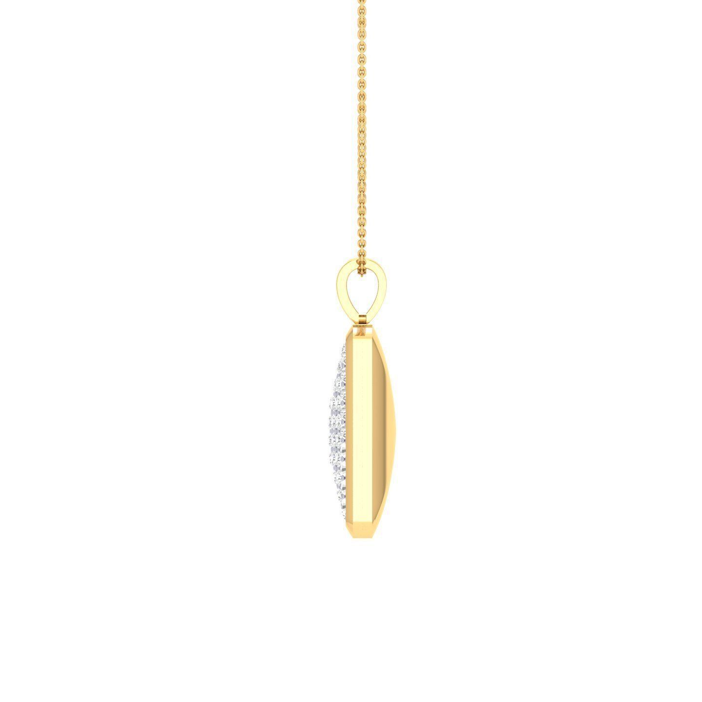 Women square pendant 3dm stl render detail 3D print model_7