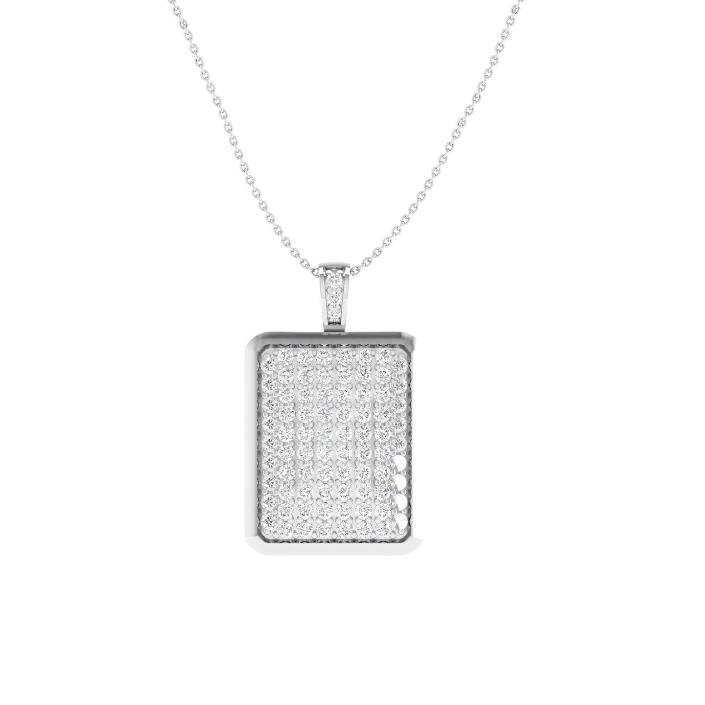 Women square pendant 3dm stl render detail 3D print model_3