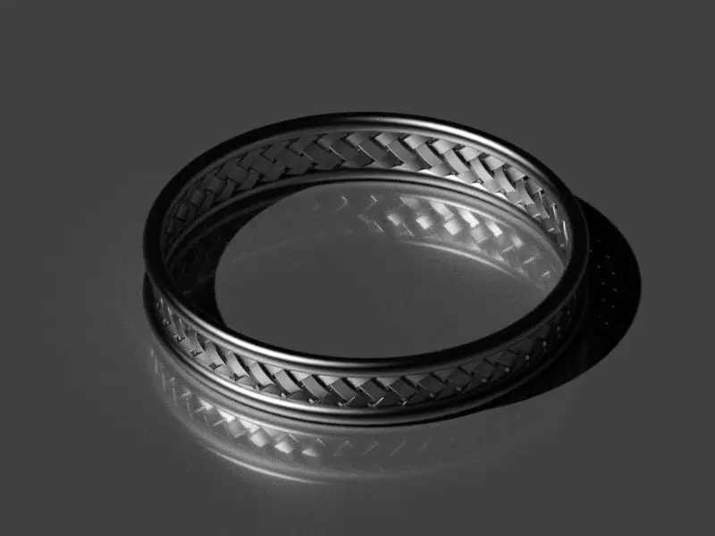 3d platinum ring Free low-poly 3D model