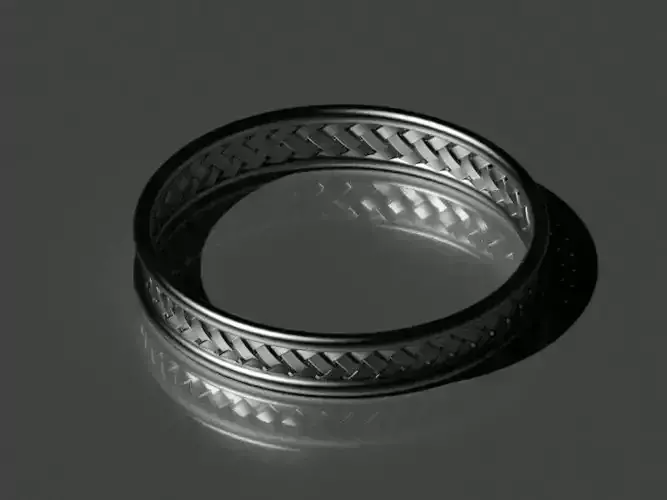 3d platinum ring
