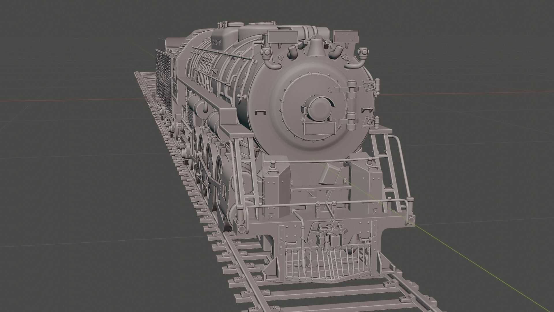 Pere Marquette 1225 locomotive train 3D model_13