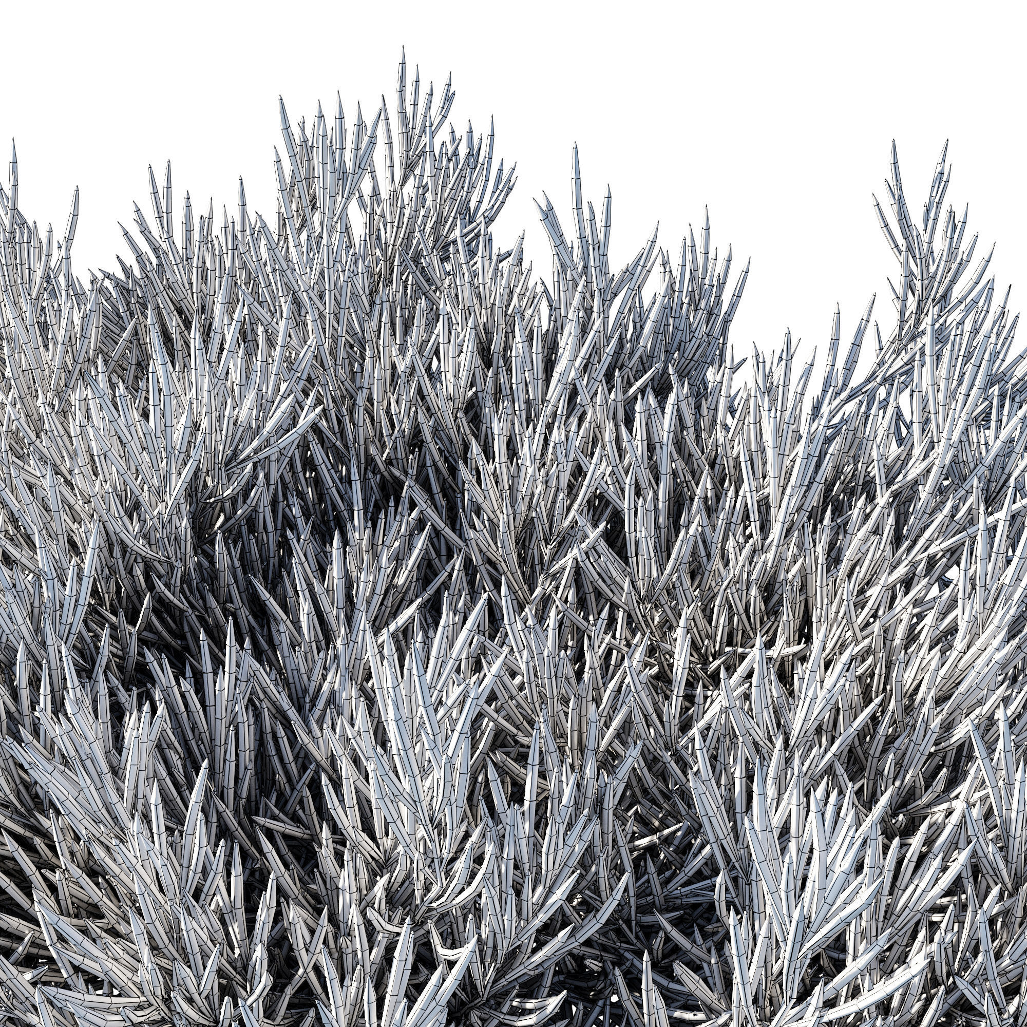 Senecio mandraliscae Blue chalk sticks 3D model_2