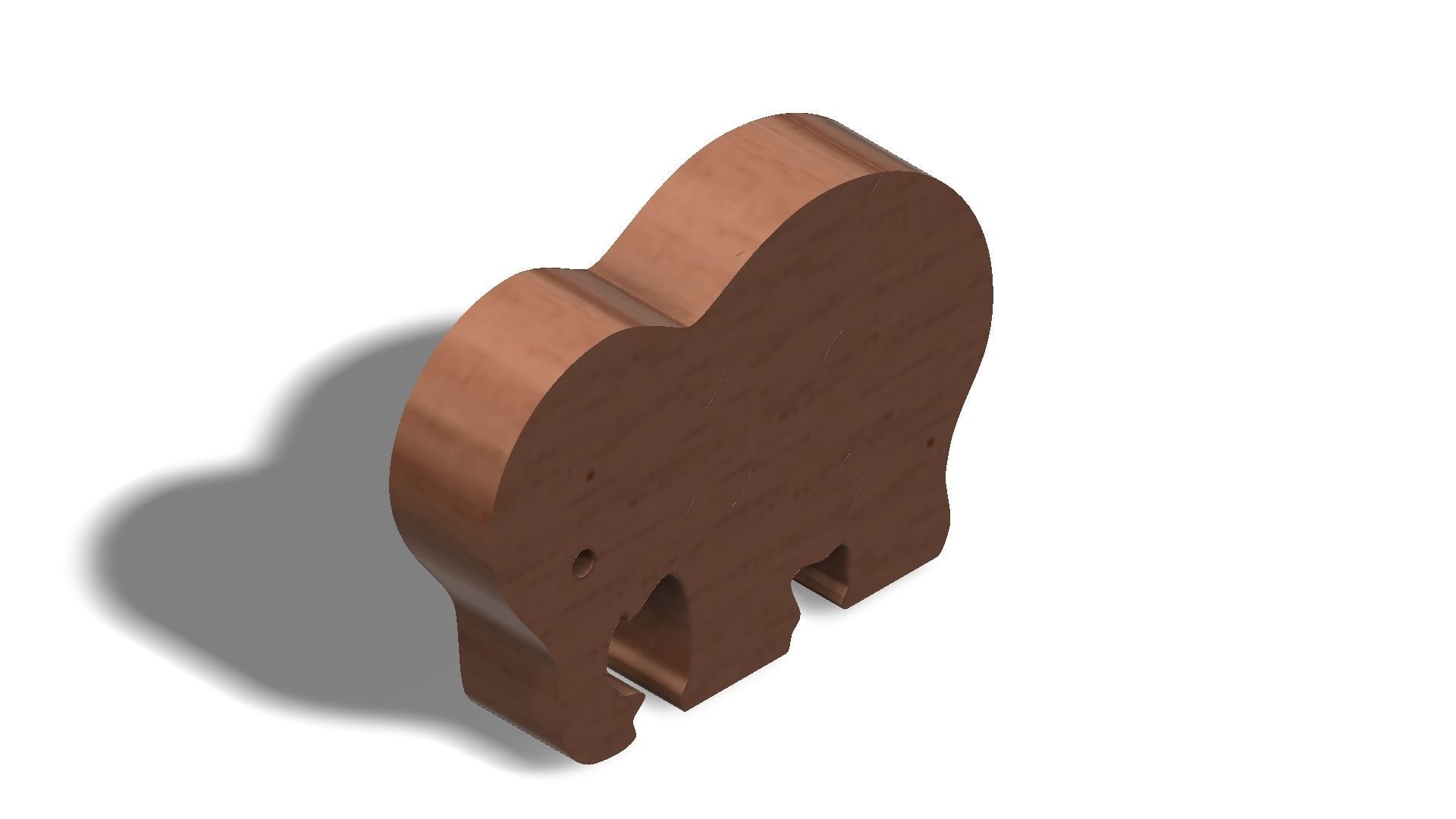 Wooden elephant 3D puzzle model 3D model_1