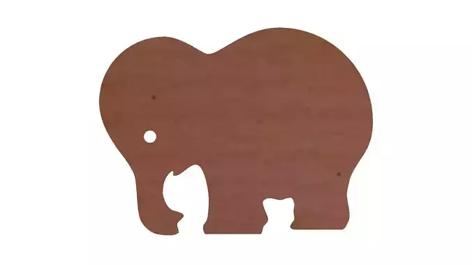 Wooden elephant 3D puzzle model