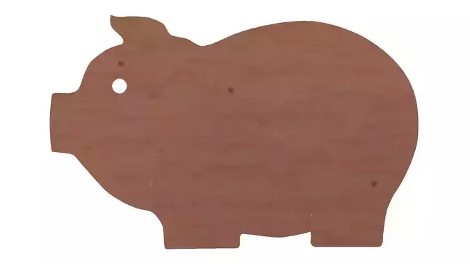 Wooden pig 3D puzzle model