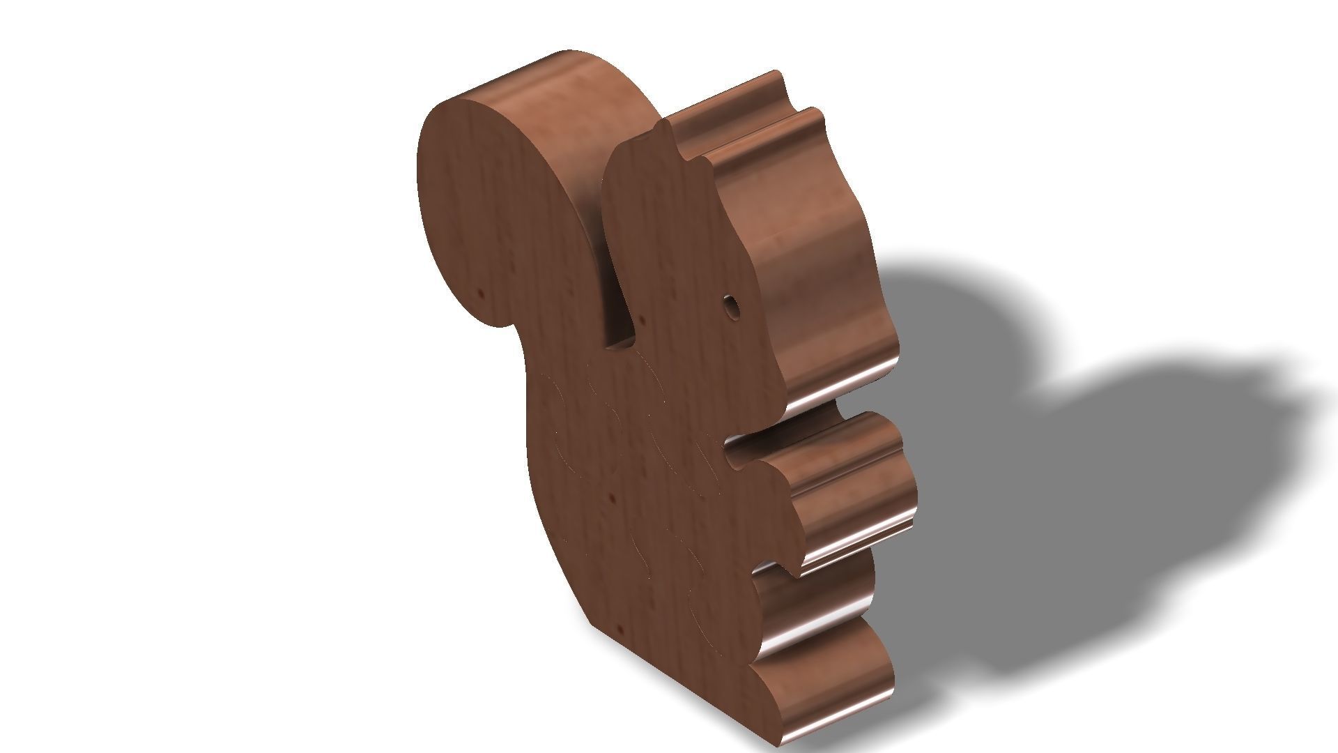Wooden squirrel 3D puzzle model 3D model_3