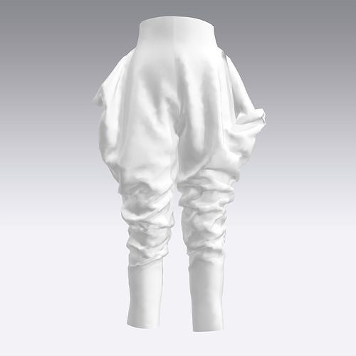 shalwar harem pants 3D model