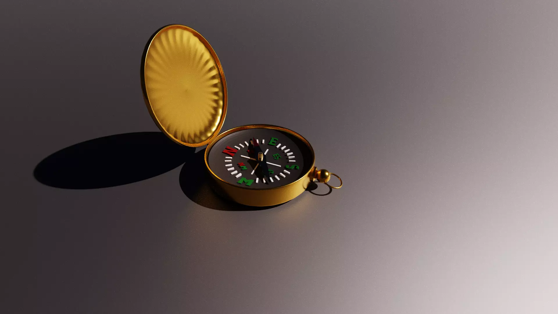 compass gold Free 3D model