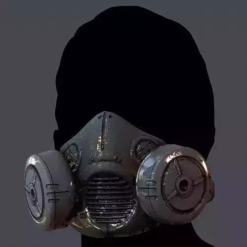 Gas mask helmet 3d model scifi 