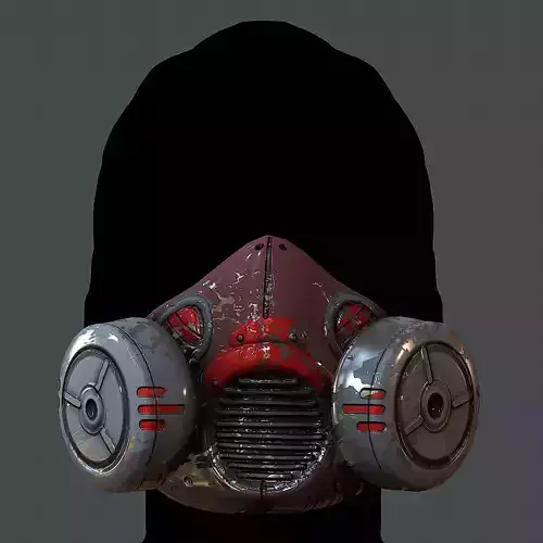 Gas mask helmet 3d model scifi 