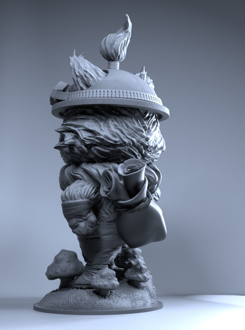 Teemo League of Legends Fan Art sculpt 3D print model_2