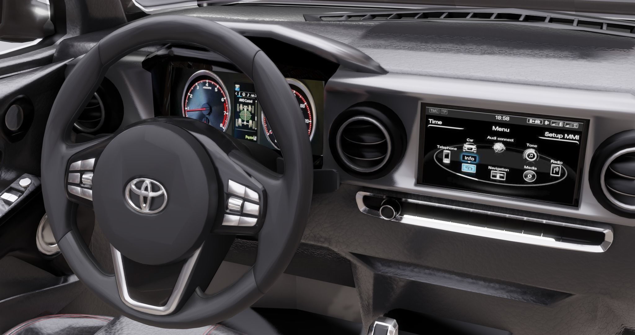 Toyota Tacoma  2020  Low-poly 3D model_24