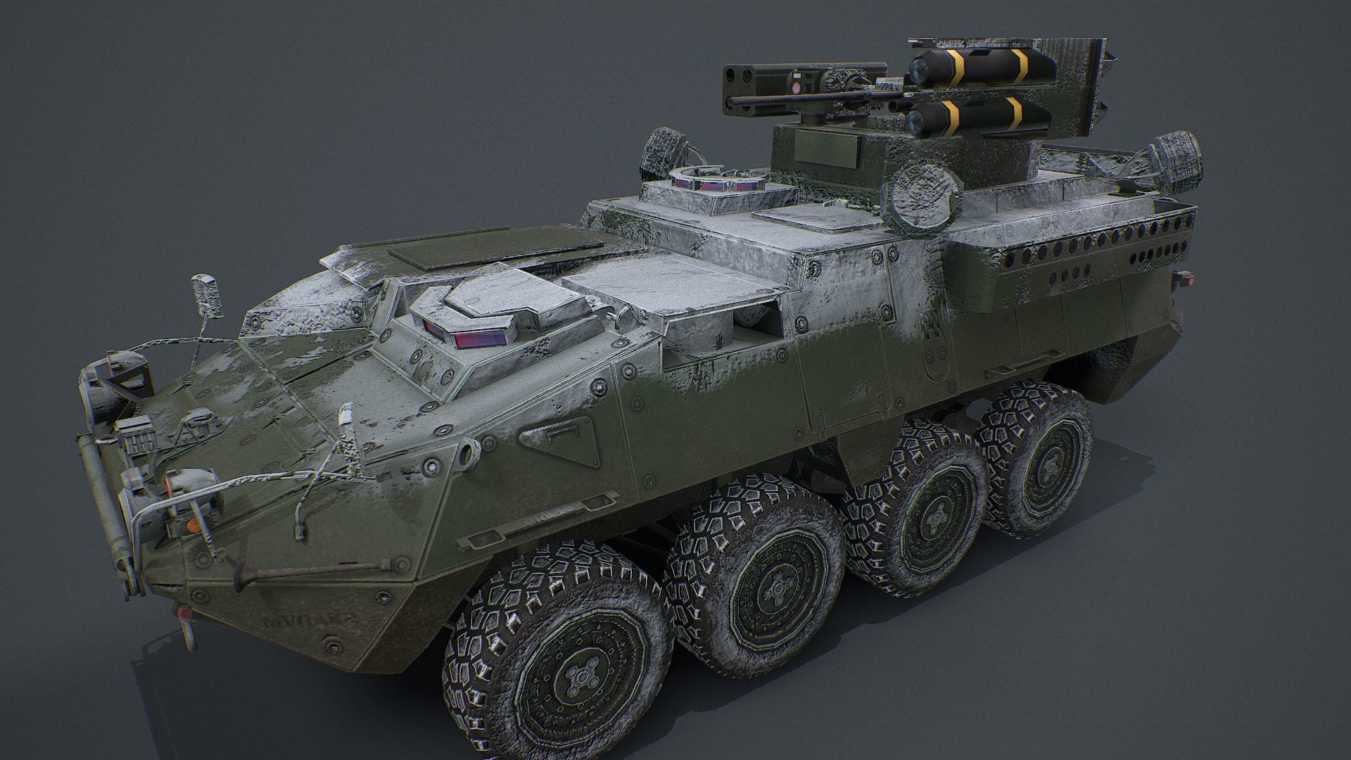 Stryker A1 IM-SHORAD Low-poly 3D model_16