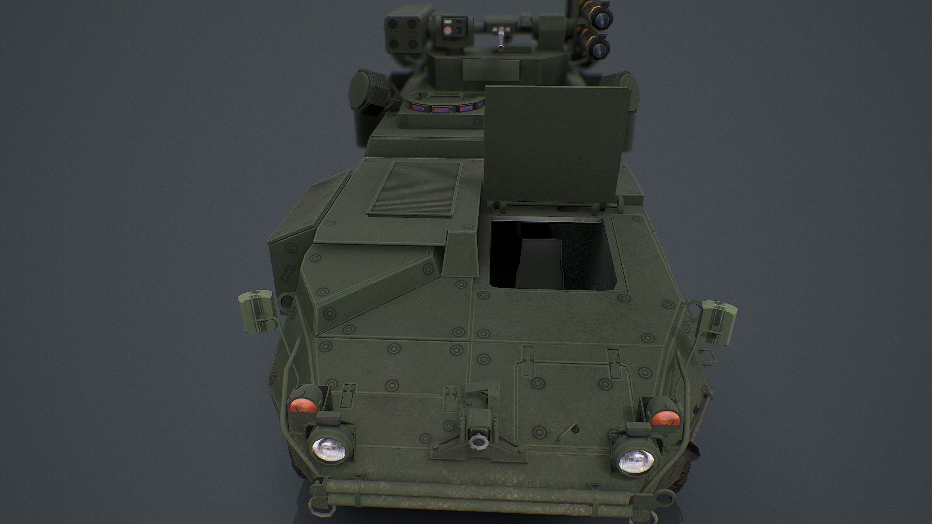 Stryker A1 IM-SHORAD Low-poly 3D model_5