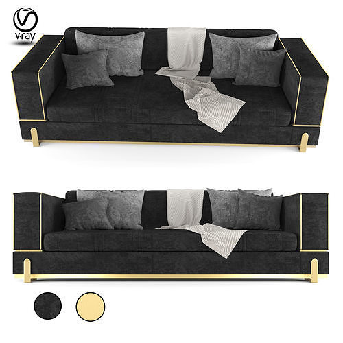 Natuzzi sofa Low-poly 3D model