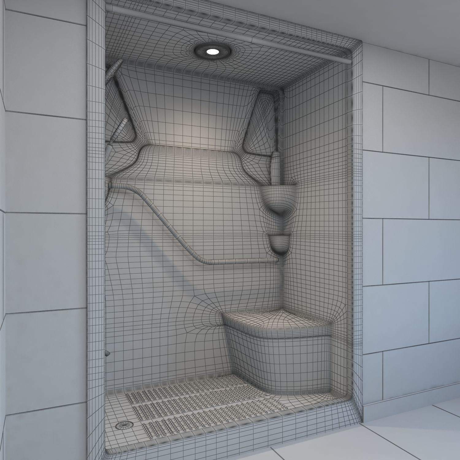 Shower Cabin 3D model_5