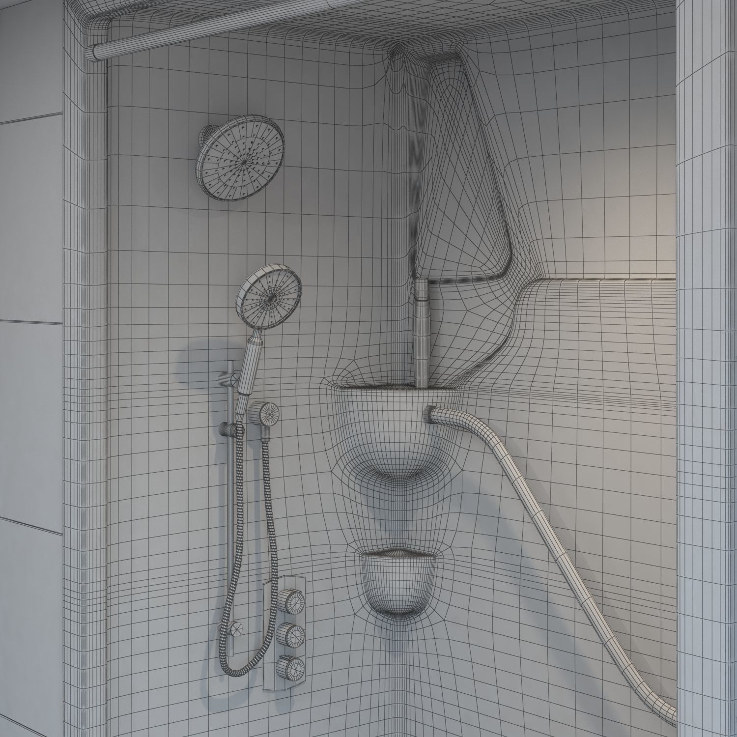 Shower Cabin 3D model_7
