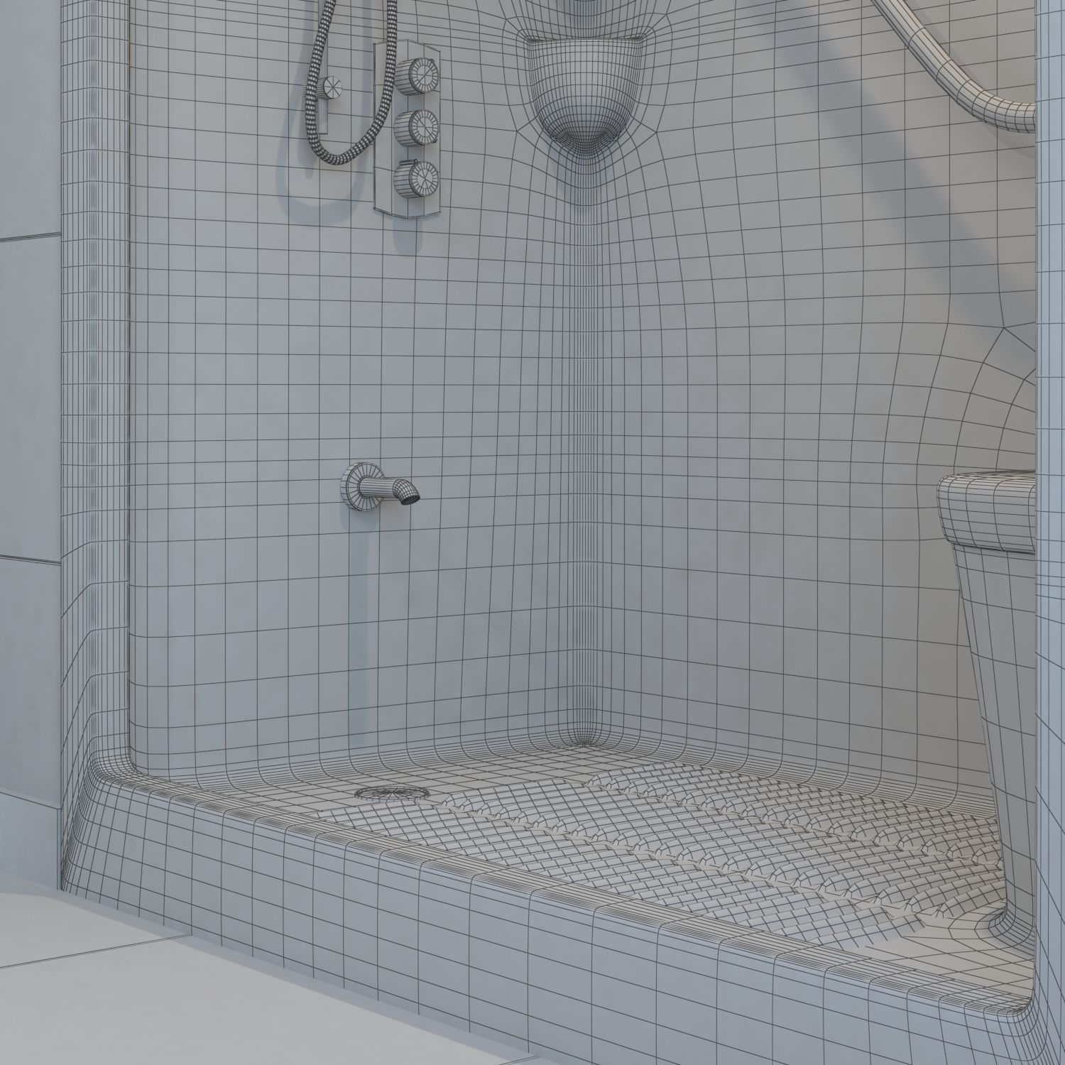 Shower Cabin 3D model_9