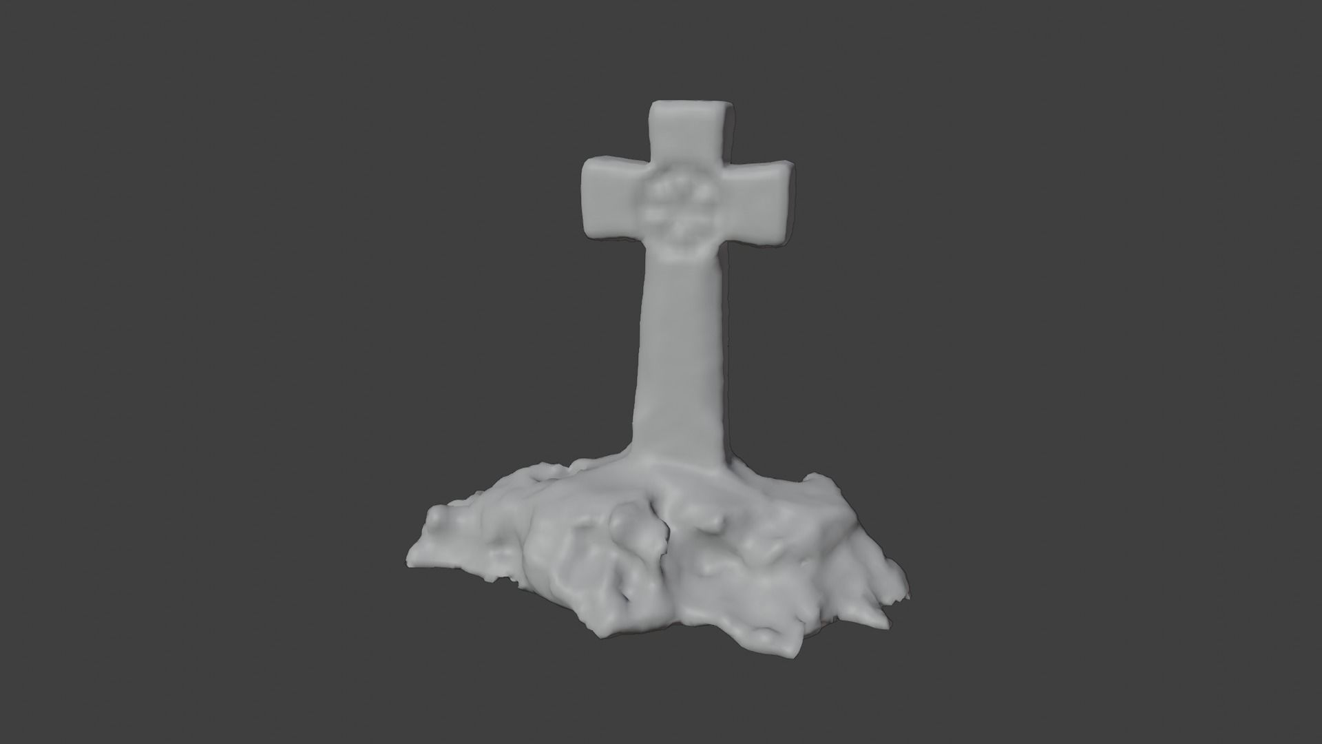 Big Cross souvenir from Old Orhei in Moldova Low-poly 3D model_5