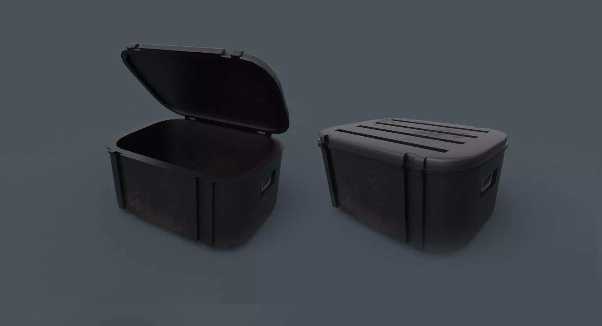Box Army Crate Low-poly 3D model_0
