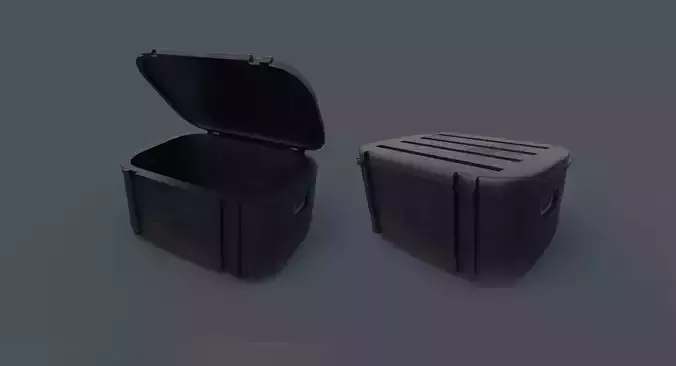 Box Army Crate Low-poly 3D model Box Army Crate Low-poly 3D model