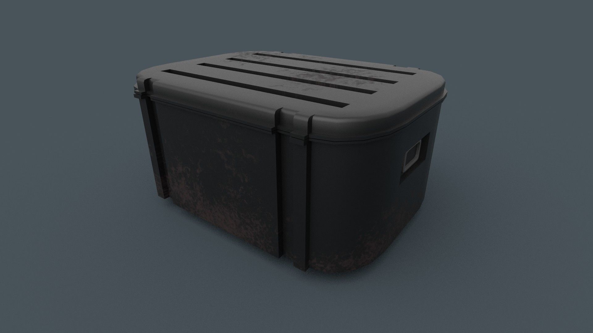 Box Army Crate Low-poly 3D model_7