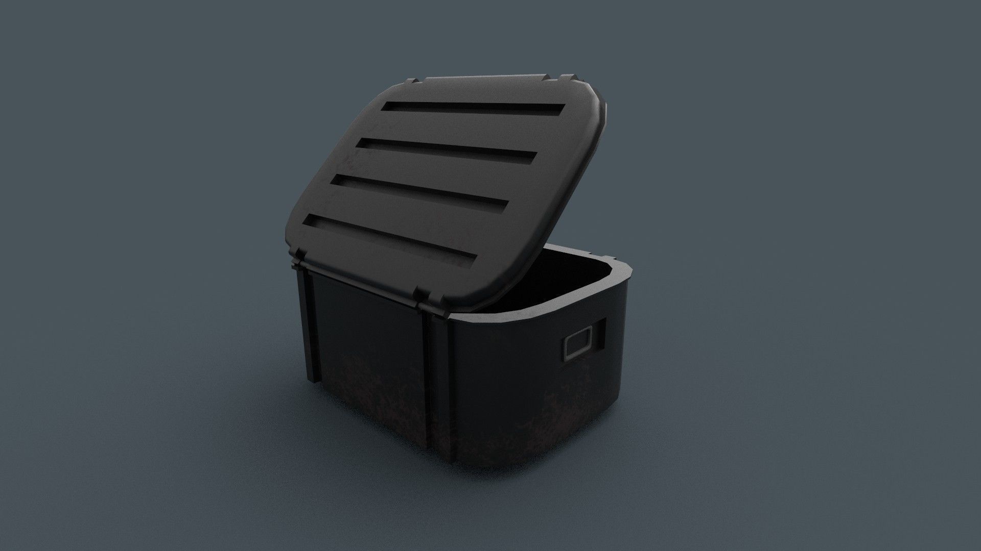 Box Army Crate Low-poly 3D model_3