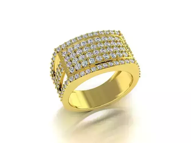 Men Diamond Jewelry Ring 3D print model