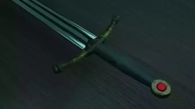 Sword golden ball with celtic knots