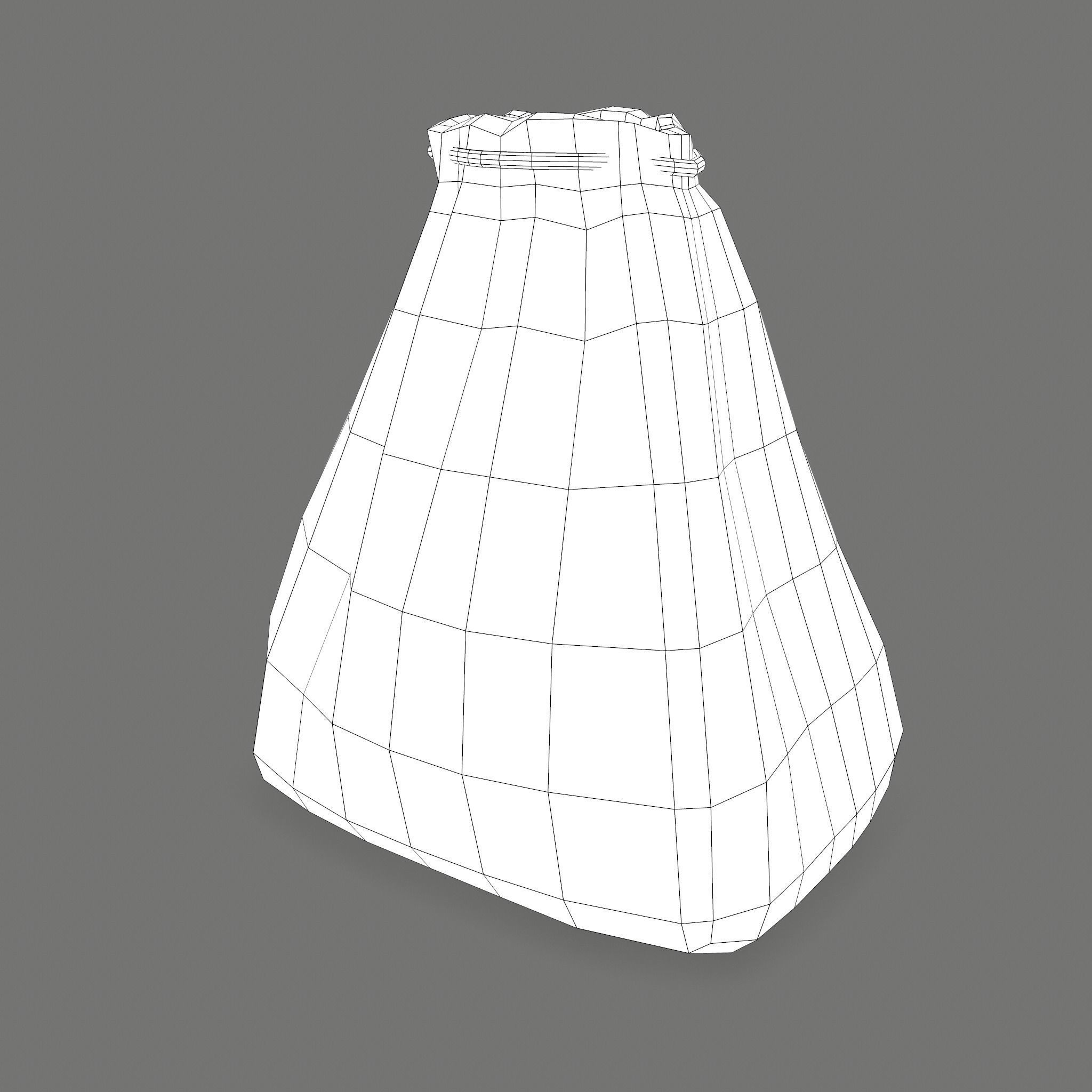 Medieval Drawstring Bag Low-poly 3D model_39