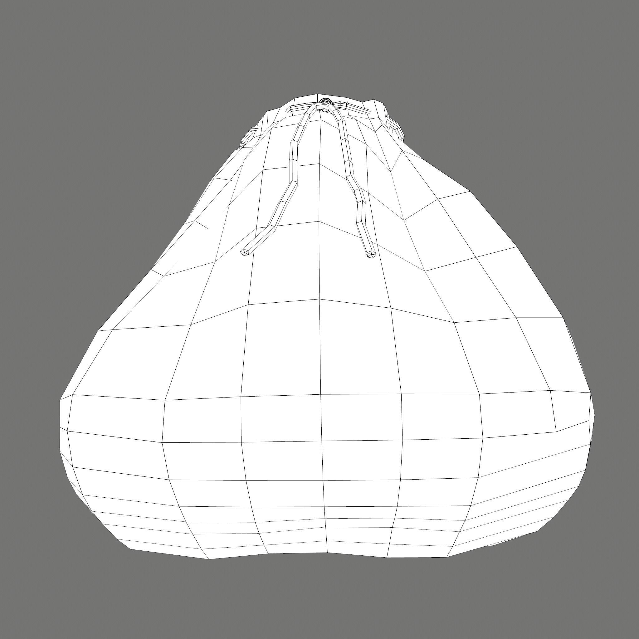Medieval Drawstring Bag Low-poly 3D model_56