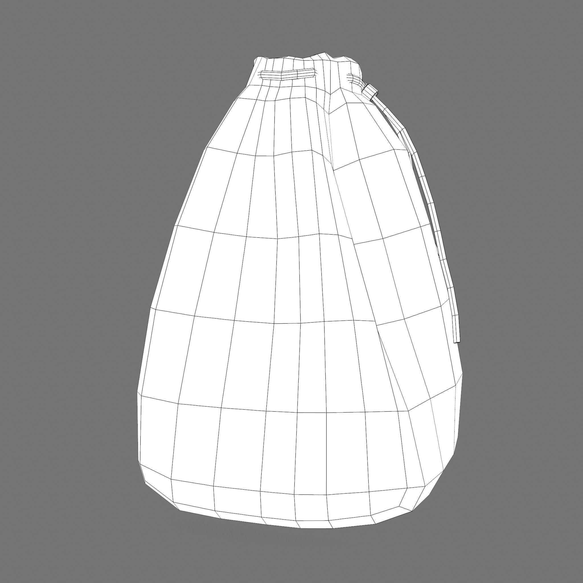 Medieval Drawstring Bag Low-poly 3D model_52