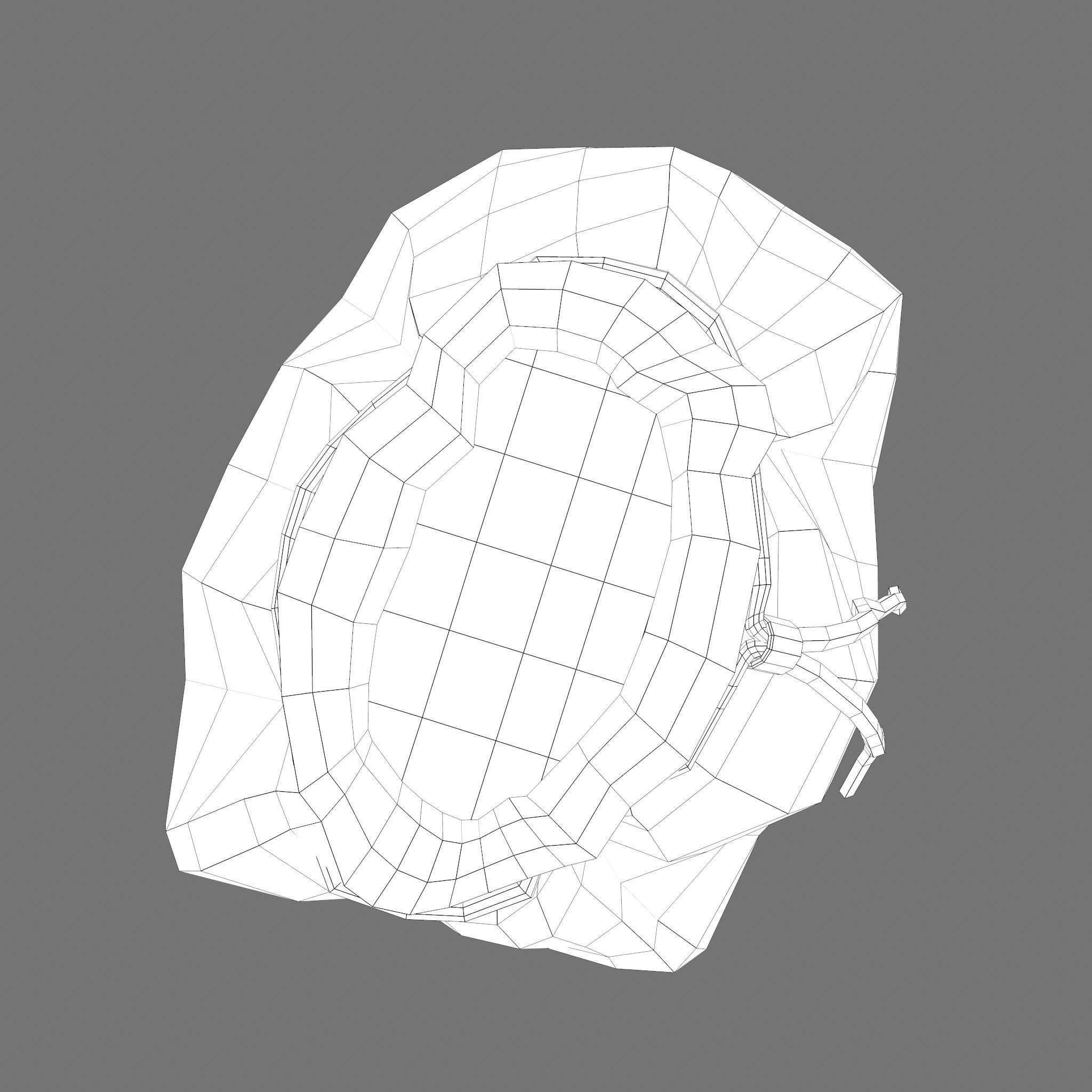 Medieval Drawstring Bag Low-poly 3D model_49