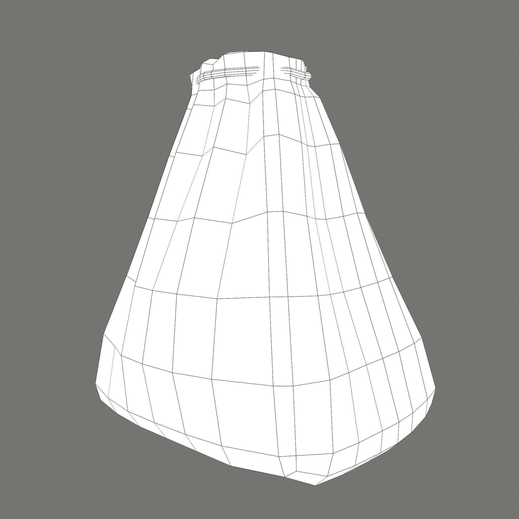 Medieval Drawstring Bag Low-poly 3D model_54