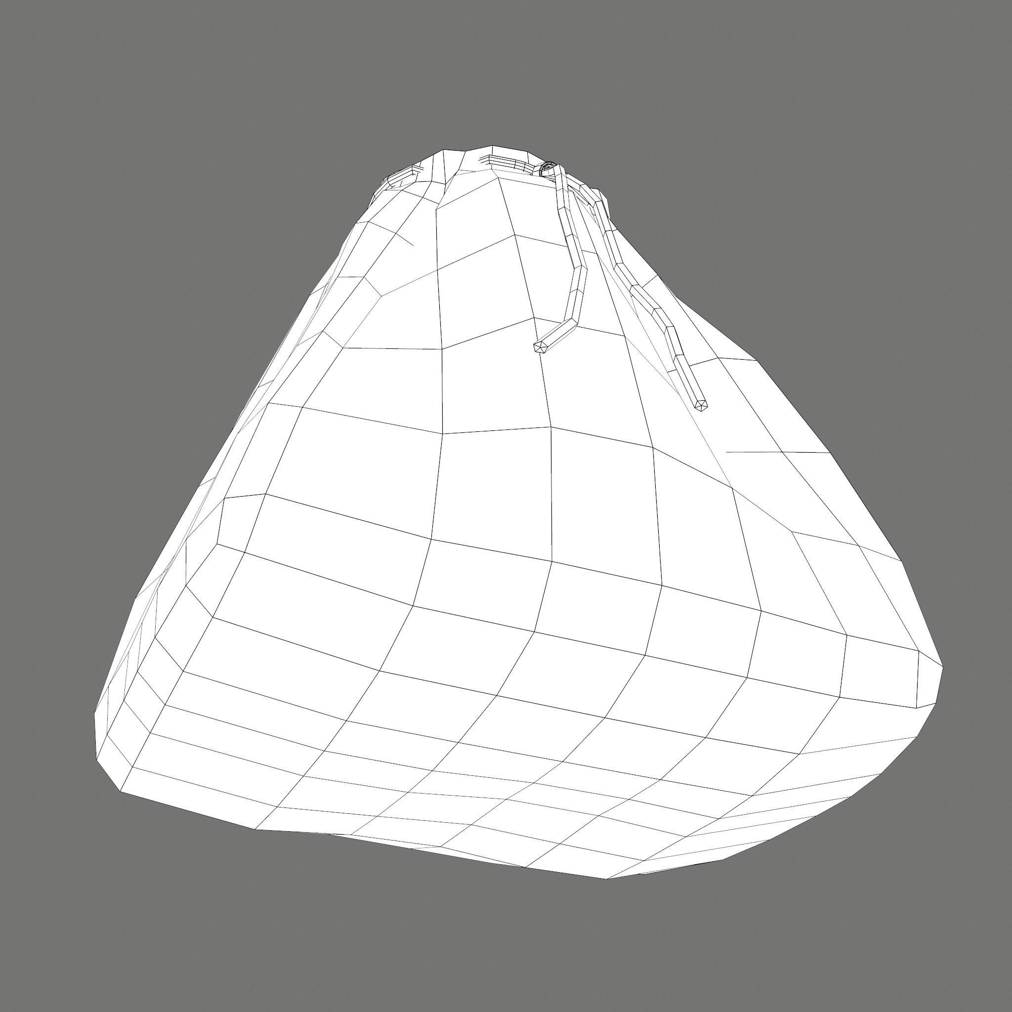 Medieval Drawstring Bag Low-poly 3D model_55