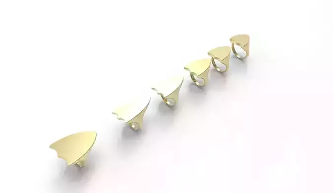 Signet Ring   triangle 6parts  