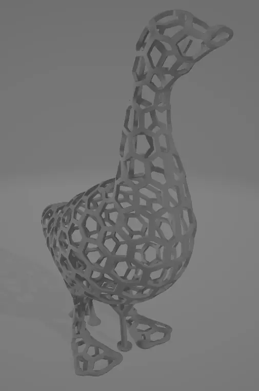 Duck voronoi 3D print model_0